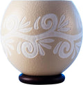 Straight edge ostrich eggshell bowl