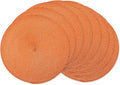 AHHFSMEI Round Braided Placemats 15 Inch Round Table Mats for Dining Tables Natural Woven Heat Resistant Place mats Set of 8 (Orange,8)