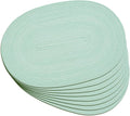 Noctiflorous Oval Braided Placemats Set of 8 Woven 12x18 Inch Non Slip Washable Heat Resistant Place Mats Round Tablemats for Dining Kitchen Party Daily Table Decor Dinner Mats (Mint Green, 8)