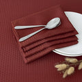 maxmill Fall Cloth Napkins 20 x 20 Inch Weaved Pattern Soft Comfortable and Luxury Serviette for Harvest Thanksgiving Family Dinners Weddings Parties and Banquets Set of 4 Pieces, Rustic Brick