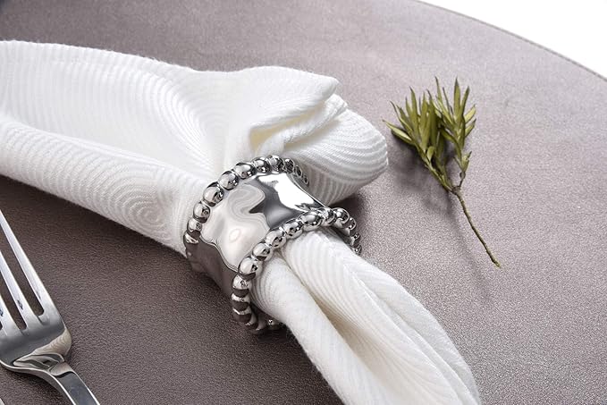 Pampa Bay Porcelain Verona Napkin Ring - Set of 4