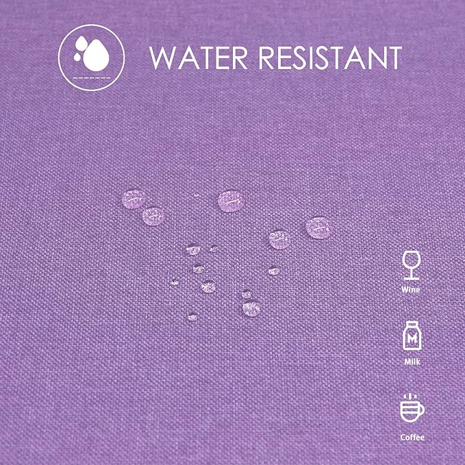 BALCONY & FALCON Table Cloth for 6 Foot Rectangle Tables – Waterproof, Wrinkle-Free Farmhouse Tablecloth for Dining, Kitchen, Wedding, Baby Shower & Spring Holiday Gatherings (Lavender, 55" x 95")
