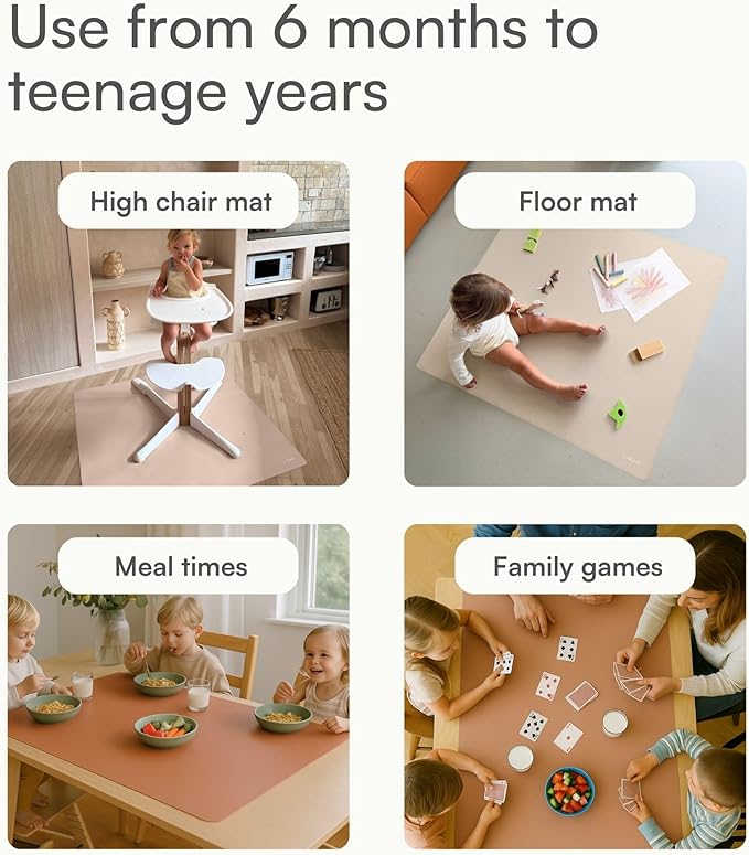Table Craft Mat to Protect Dining Table, Craft Mess mat 38"x39.4" Great for Childrens Crafts and Play Protect Your Furniture from Spills and Mess Easy to Clean, Heat Resistant (Clay, 38" 39.4")'