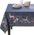 Maison d' Hermine Table Cloth Rectangle Table 100% Cotton 60 x 90 Inches Fall Tablecloth Reusable Everyday Use for Thanksgiving Christmas Decorations Dining Farmhouse Party (Christmas Joy)