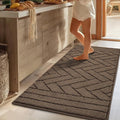 Kitchen Rugs,20" x 48" Non Slip Kitchen Mats for Floor-Thick Stain Resistant Kitchen Floor Mat Runner Carpet for Hallways Entryway Laundry Room Washable(Tan)