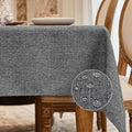 BALCONY & FALCON Rectangle Tablecloth Washable Wrinkle Resistant and Water Proof Table Cloth Decorative Linen Fabric Tablecloths for Dining Parties Kitchen Wedding and Outdoor Use (Gray, 55x70)