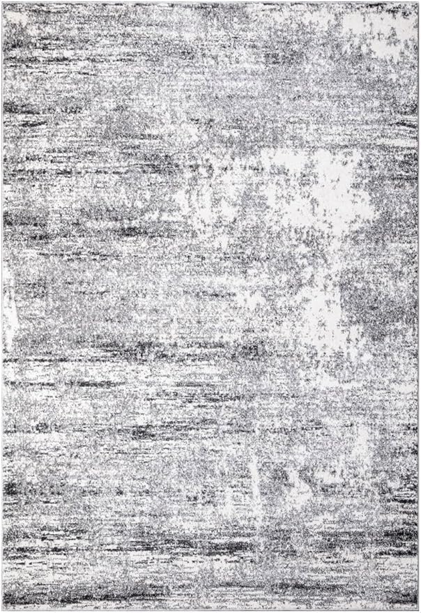Keen Home Design Area Rugs - 9x12 Non-Shedding, Abstract Rugs for Kitchen, Living Room, Bedroom, Dining Room, Entryway - Size: 9'2" x 11'11", Abstract Cream/Grey