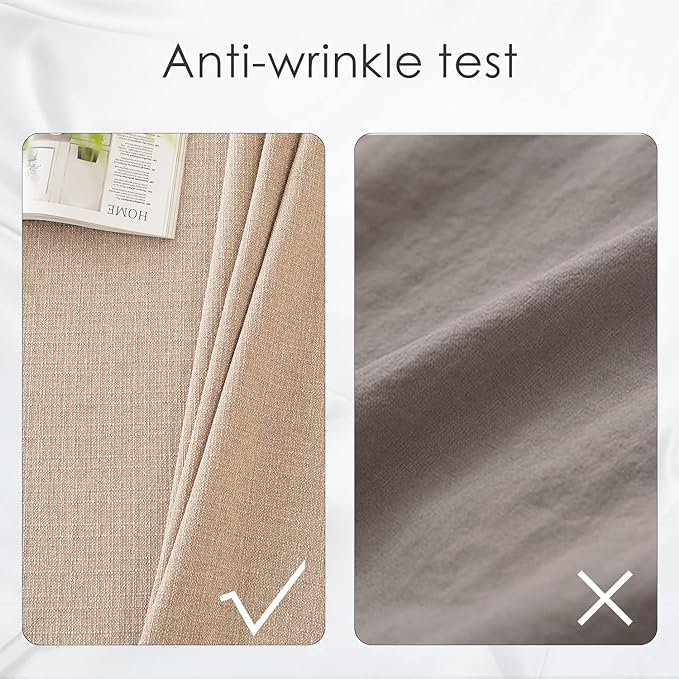 BALCONY & FALCON Small Square Tablecloth Washable Wrinkle Resistant and Water Proof Table Cloth Linen Fabric Tablecloths for Bedside End Table Bedroom Nightstand (Beige, 23.6x23.6)