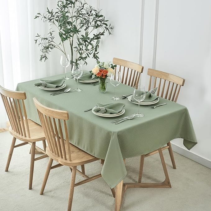 maxmill Cloth Napkins Weaved Texture Pattern Soft Comfortable and Luxury Serviette for Restaurant Family Dinners Weddings Parties and Banquets Set of 4 Pieces, 20 x 20 Inch Sage Green