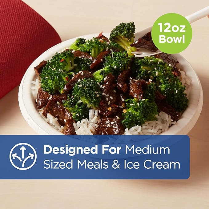 Georgia-Pacific Dixie 12oz Medium-Weight Paper Bowls by GP PRO, White, UXB12WS, 500 Bowls Per Case