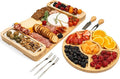 Charcuterie Boards - Bamboo Cheese Board Set with Serving Tray for Meat, Cheese, Crackers, Nuts and Fruits - House Warming Gifts for New Home, Wedding, Bridal Shower or Birthday Gifts for Women