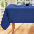 Smiry Rectangle Faux Linen Table Cloth, Waterproof Burlap Fabric Tablecloth, Washable Decorative Farmhouse Table Covers for Kitchen, Dining, Parties, 60x102, Indigo