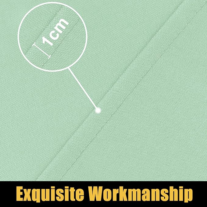 Smiry Rectangle Picnic Table Cloth, Waterproof Elastic Fitted Tablecloths for 8 Foot Tables, Washable Polyester Table Cover for Camping, Indoor and Outdoor (Green, 30"x96")
