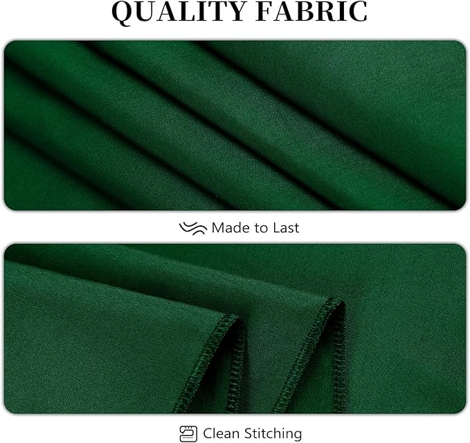 8 Pack Hunter Green Table Cloth 60 x 102 Inch Rectangular Dark Green Tablecloth for 6 Foot Rectangle Tables, Wrinkle Resistant Washable Rectangle Fabric Table Covers for Wedding Party Banquet Buffet