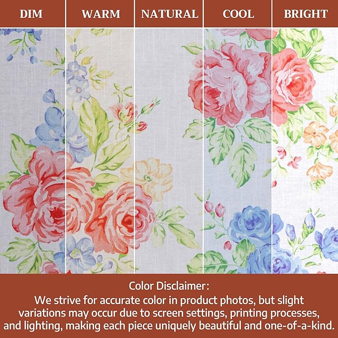 Maison d' Hermine Table Cloth Round Table 100% Cotton 63 Round Inches Tablecloth Reusable Decorative for Dining Room Farmhouse Home Valentines Day Decorations Spring Summer - Vintage Floral