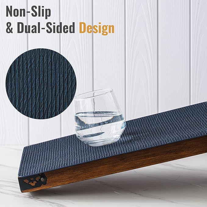 Jovono Faux Leather Placemats Set of 8, Waterproof Washable Table Mats, Easy-Clean Heat Resistant Kitchen Vinyl Place Mat for Dining Table, Restaurant, Indoor, 17.8"x11.9", Coffee