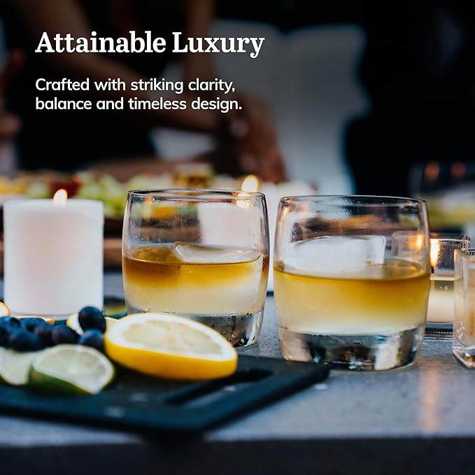 Libbey Signature Kentfield Rocks Cocktail Glasses, 12 ounce, Set of 8