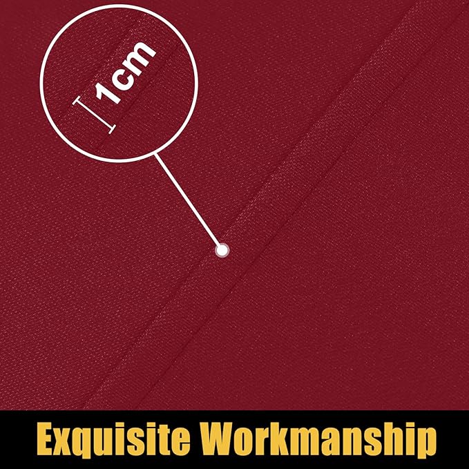 Smiry Rectangle Picnic Table Cloth, Waterproof Elastic Fitted Tablecloths for 4 Foot Tables, Washable Polyester Table Cover for Camping, Indoor and Outdoor (Wine Red, 30"x48")