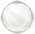 allgala Heavy Quality Round Charger Plates - Charger for Dinner Plates - Set of Charger Plates for Table Decor - Ideal for Weddings, Weddings, Thanksgiving Parties & Holidays - Clear (13-Inch 48-Pack)