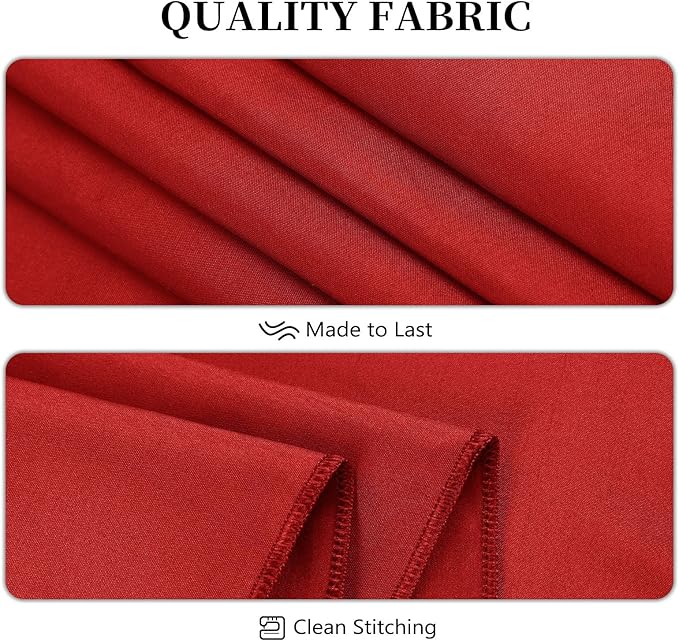 8 Pack Red Tablecloth 60 x 102 Inch Rectangular Valentine’s Day Table Cloth for 6 Foot Rectangle Tables, Wrinkle Resistant Washable Polyester Fabric Table Covers for Party Banquet Buffet and Camping