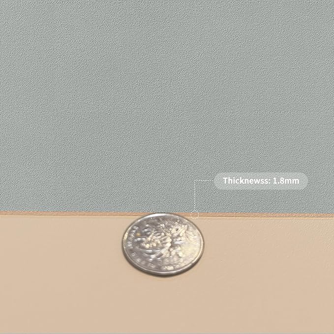 Leather Table Cover,1.8mm Thick,35.4x70.9 Inch Table Protector,Table Protector for Dining Room Table,Dining Table Cover,Table Cover Protector,Table Top Cover(Light Brown+Gray,35.4x70.9)