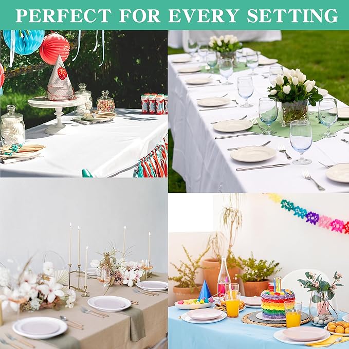 6FT Table Cloth for Rectangular Fitted Events Stretch Yellow Table Covers Washable Spandex Tablecloth Protector for Party, Wedding, Cocktail, Banquet, Festival