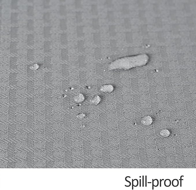 maxmill Weaved Texture Tablecloth Water Resistance Antiwrinkle Spillproof Soft Washable Table Cloth for Dining Room, Buffet Banquet Parties Holiday Dinner, Rectangular 60 x 108 Inch, Light Grey