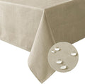 H.VERSAILTEX Linen Textured Table Cloths 54 x 80 Inch Premium Solid Tablecloth Spill-Proof Waterproof Table Cover for Dining Buffet Feature Extra Soft and Thick Fabric Wrinkle Free, Taupe