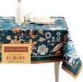 Maison d' Hermine Table Cloth Rectangle Table 100% Cotton 70 x 140 Inches Fall Tablecloth Reusable Everyday Use for Thanksgiving Christmas Decorations Dining Farmhouse Party (Luxury Loft - Dark Teal)