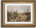 InSimSea Retro Gold Framed Wall Art, Vintage Classical Wildflower Field Meadow Flowers Canvas Print Home Wall Decor, Landscape Farmhouse Decor, Antique Picture Frame Retro Paintings, 11x14 Inch