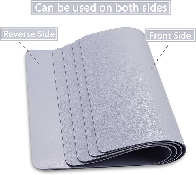 Wipeable Placemats Leather Table Mats Waterproof Heat-Resistant Easy to Clean for Dining Table Set Kitchen Table (6, Pale Blue)