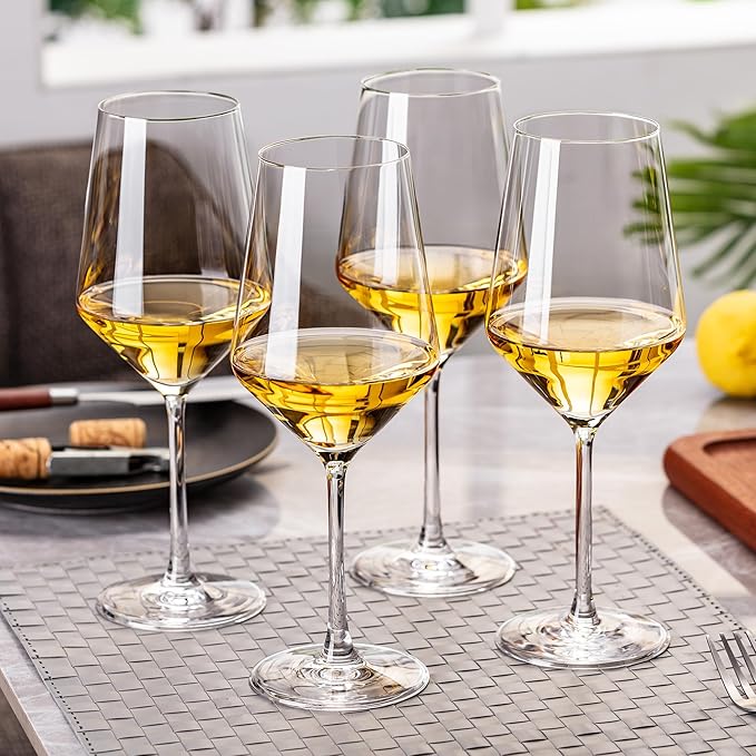 Wine Glasses, 14oz White Wine Glasses Set Of 4, Clear Red Wine Glass With Stem, Gifts For Men & Women
