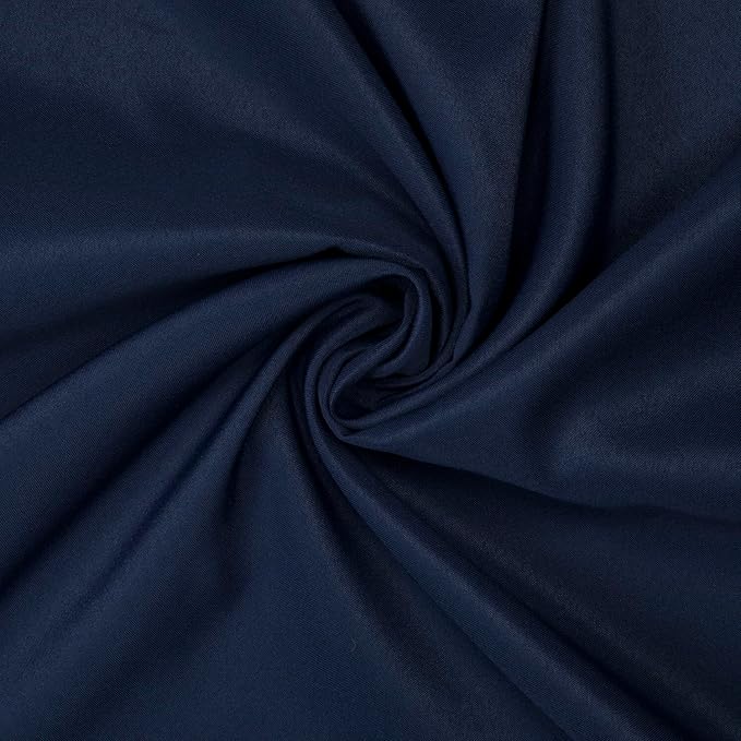 Gee Di Moda Round Tablecloth - 132 Inch Navy Blue Round Table Cloth for 72 to 96 Inch Round Tables - Heavy Duty Washable Fabric - for Buffet Table, Holiday Party, Dinner, Wedding & Baby Shower