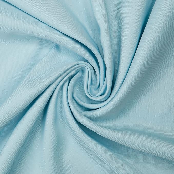 Gee Di Moda Round Tablecloth - 70 Inch Baby Blue Round Table Cloth for 24 to 48 Inch Round Tables - Heavy Duty Washable Fabric - for Buffet Table, Holiday Party, Dinner, Wedding & Baby Shower