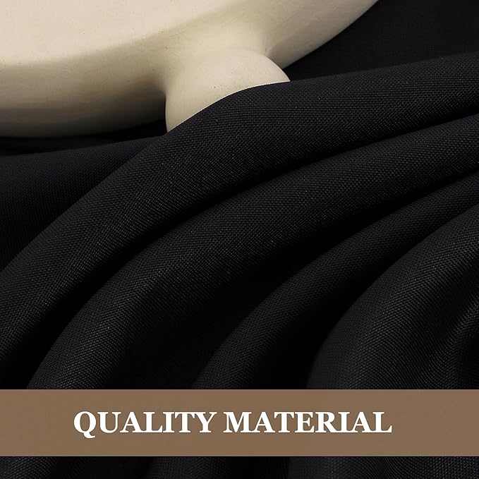 Fitable Black Tableclothes for Rectangle Tables, 6 Pack - 90 x 156 Inch - Reusable and Elegant Tablecloths, Polyester Fabric Table Covers for Wedding, Party, Banquet, Formal Events