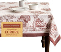 Maison d' Hermine Table Cloth Square Table 100% Cotton 60 x 60 Inches Fall Tablecloth Reusable Everyday Use for Thanksgiving Christmas Decorations Dining Farmhouse Party (Holy Jouy - Brown)