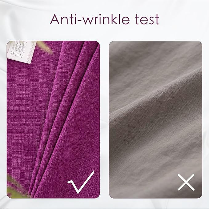 BALCONY & FALCON Rectangle Tablecloth Washable Wrinkle Resistant and Water Proof Table Cloth Decorative Linen Fabric Tablecloths for Dining Parties Kitchen Wedding and Outdoor Use (Purple, 55x70)