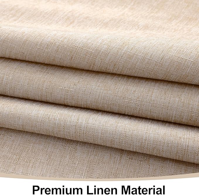 Smiry Square Table Cloth Linen Textured, Waterproof Spillproof Anti-Wrinkle Burlap Tablecloth, Washable Decorative Fabric Table Cover for Dining, Party, Banquet, 54 x 54 Inch, Linen