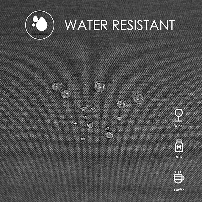 BALCONY & FALCON Rectangle Table Cloth – Waterproof, Wrinkle-Resistant Farmhouse Tablecloth for Dining, Kitchen, Outdoor Patio, Baby Shower, Christmas Party Decorations (Dark Gray, 55" x 71")