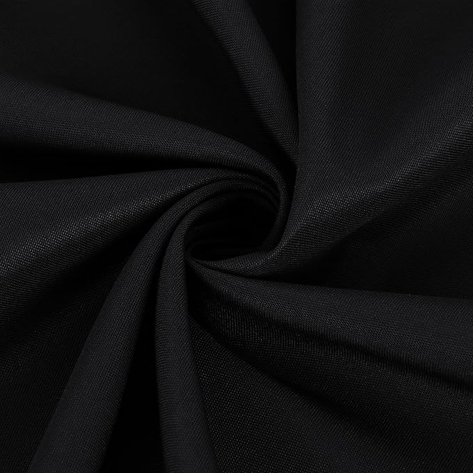 Fitable 6 Pack Black Tablecloths for Round Tables - 108 Inches in Diameter - Stain Resistant and Washable Table Clothes, Polyester Fabric Table Covers for Wedding, Party, Banquet, Formal Events