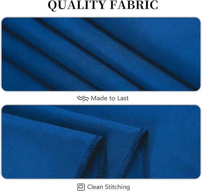 8 Pack Royal Blue Tablecloth 60 x 102 Inch Rectangular Table Cloth for 6 Foot Rectangle Tables, Wrinkle Resistant Washable Polyester Fabric Table Covers for Wedding Party Banquet Buffet and Camping