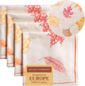 Maison d' Hermine Cloth Napkins Set of 4 100% Cotton for Thanksgiving Christmas Decorations Everyday Reusable Square Fall Napkins Cloth Washable Dinner Party (Colours of Autumn, 20"x20")
