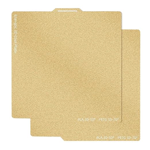 257 * 257mm 2 pcs A1 PEI Build Plate Double Sided Smooth Textured Heated Bed,Flexible Removable Spring Bed Plate for Bambu Lab A1/X1/X1C/X1E/P1P/P1S 3D Printer