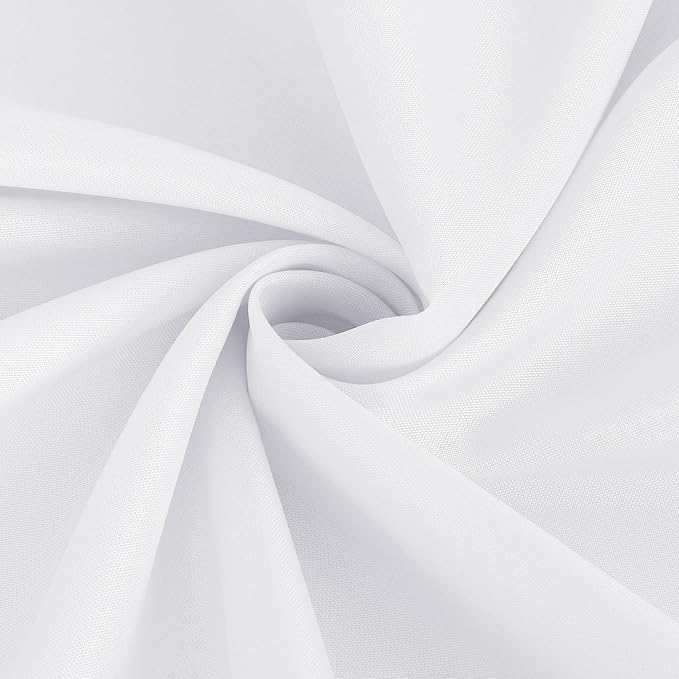 Fitable 8 Pack White Table Cloths 120 Inch Round - Stain Resistant and Washable Tableclothes, Polyester Fabric Table Covers for Wedding, Party, Banquet, Formal Events
