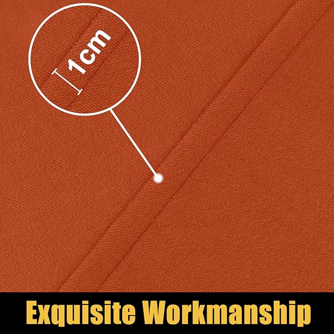 Smiry Rectangle Picnic Table Cloth, Waterproof Elastic Fitted Tablecloths for 8 Foot Tables, Washable Polyester Table Cover for Camping, Indoor and Outdoor (Rust, 30"x96")