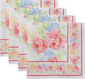 Maison d' Hermine Cloth Napkins Set of 4 100% Cotton Everyday Reusable Square Napkins Cloth Washable Dinner Party Wedding Restaurant Valentines Day Decorations Spring/Summer(Vintage Floral, 20" x 20")