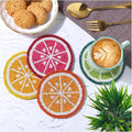 Glass Beads Coasters for Drinks - 12 Pcs Round 4 inch Drink Coaster Thick Absorbent Heat-Resistan - Used for Cold Hot Beverages Glasses Mugs Cups Plants Apartment Decor Bar Table - ALPHA Living HOME