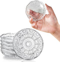 kanpura Soy Sauce Dishes, Small Dipping Sauce Cups and Bowls, Serving Dishes for Condiments, Snacks, Glass Sauce Dipping Bowls, Dishwasher Safe, 3.9 Inch, Set of 6, Clear