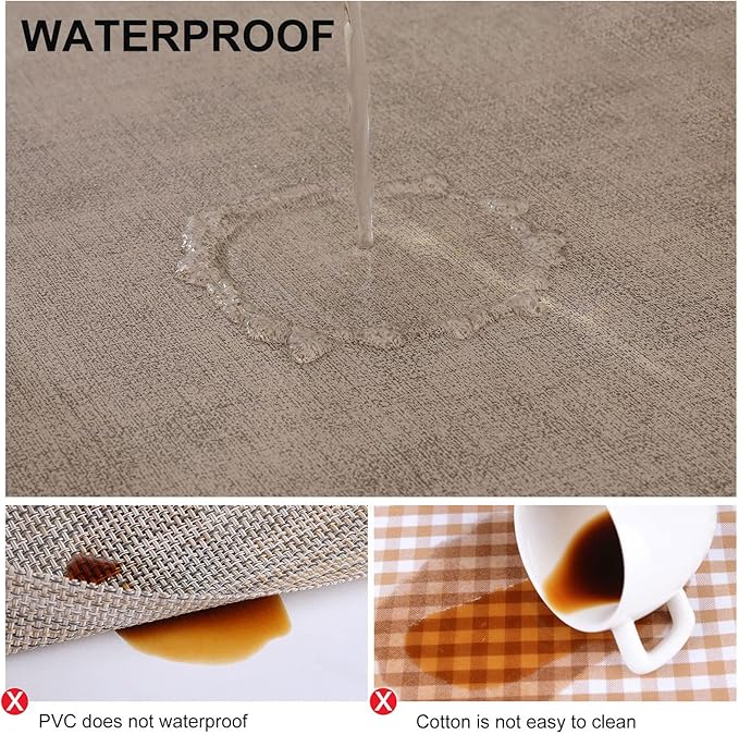 homing Faux Leather Heat Resistant Placemats 4 Packs, Waterproof Wipeable Dining PU Place Mats for Indoor & Outdoor, Easy to Clean, Camel