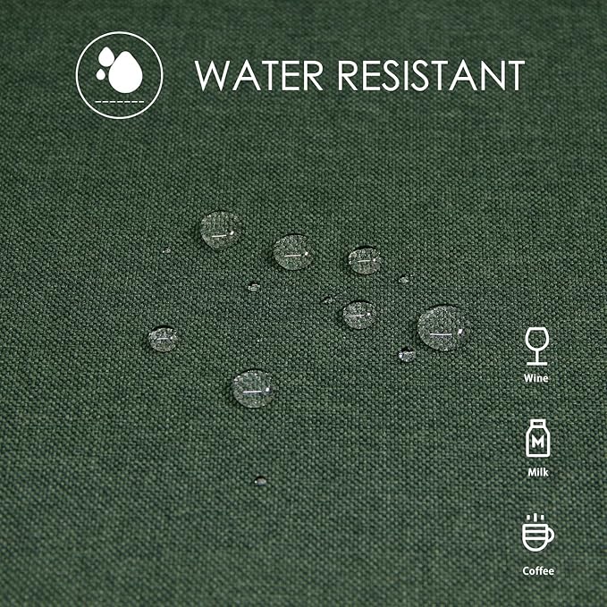 BALCONY & FALCON Table Cloth – Waterproof, Wrinkle Resistant & Washable Rectangle Tablecloth and Table Cover for Dining Room, Kitchen, Outdoor, Party & Birthday Use (Hunter Green, 47" x 63")